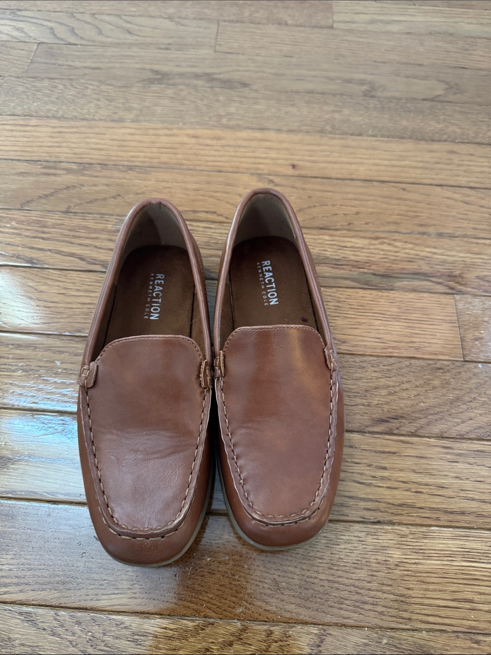 Kenneth Cole Reaction Boys Brown Leather Slip-On Loafers
